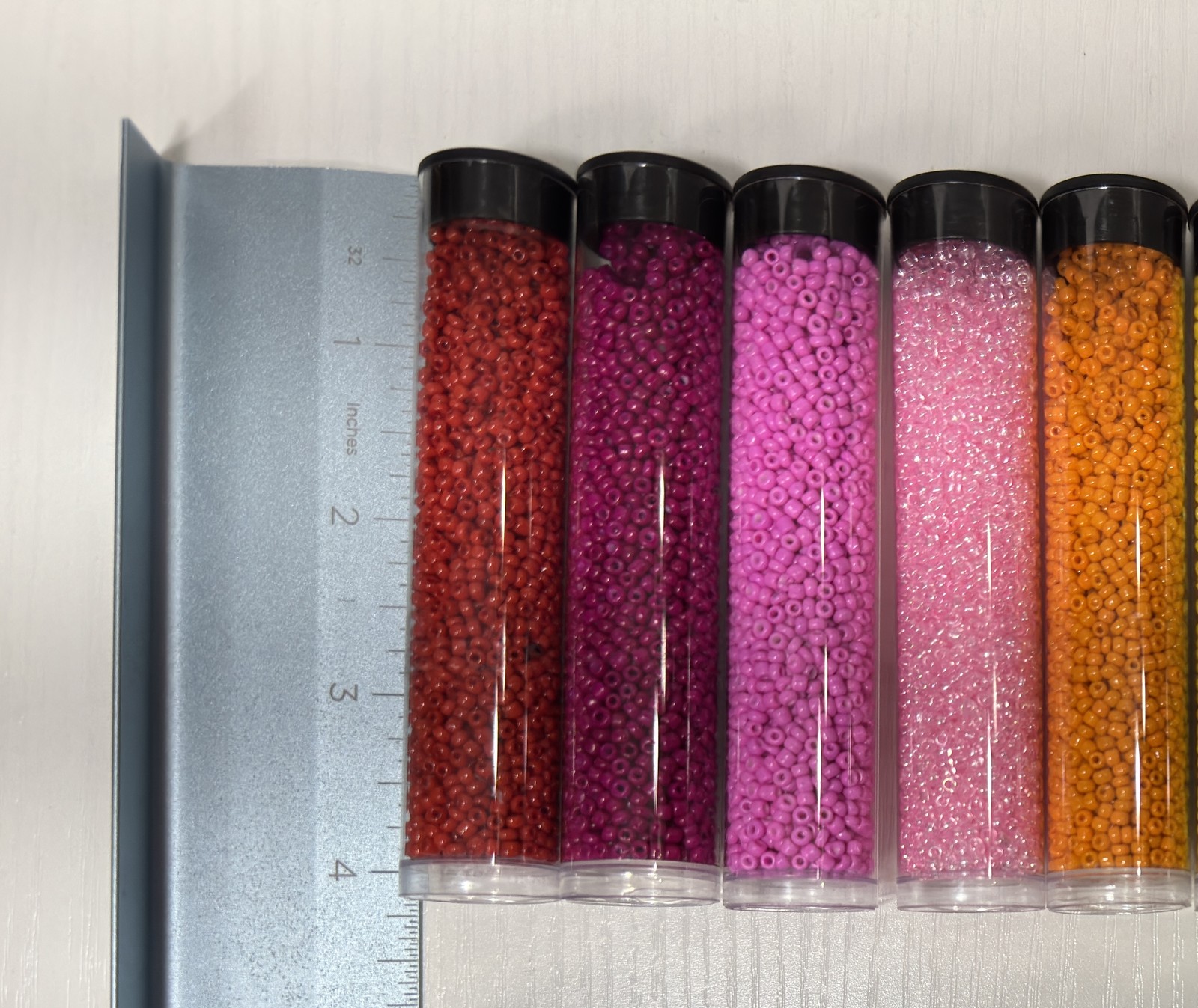 Bead Landing Multicolor Glass Seed Beads Set 24 Tubes & Stand 840g , 2-2.4mm NEW