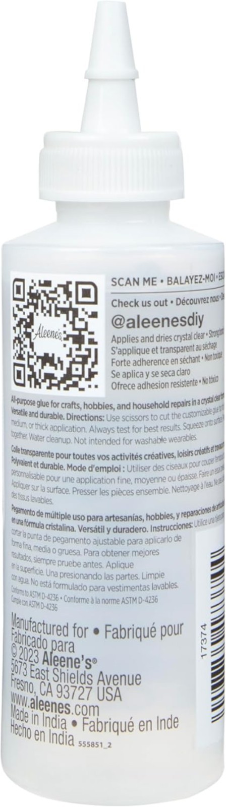 Eco-Friendly Clear Gel Tacky Glue, 4 Fl Oz – Dries Crystal Clear for All Crafts