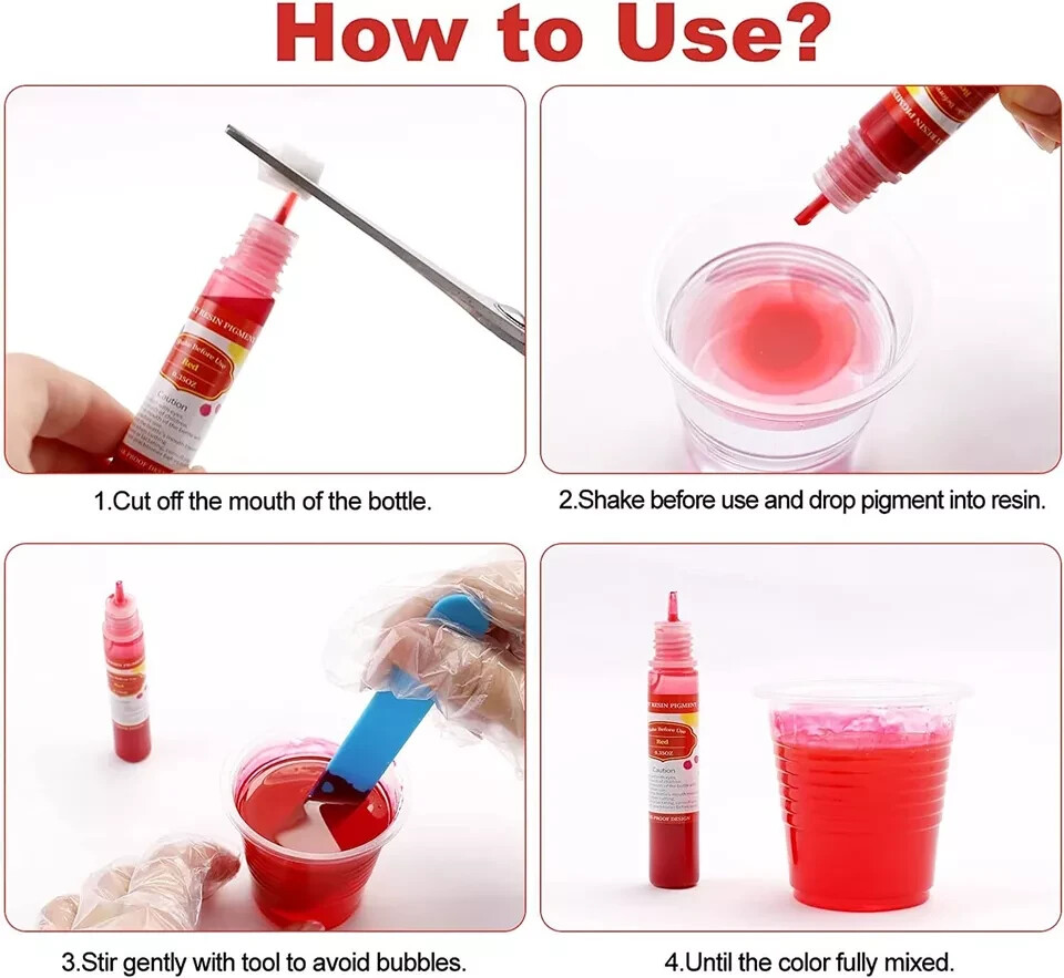 YRYM HT Epoxy Resin Pigment 16 Colors Epoxy Resin Color Pigment For Resin Colori