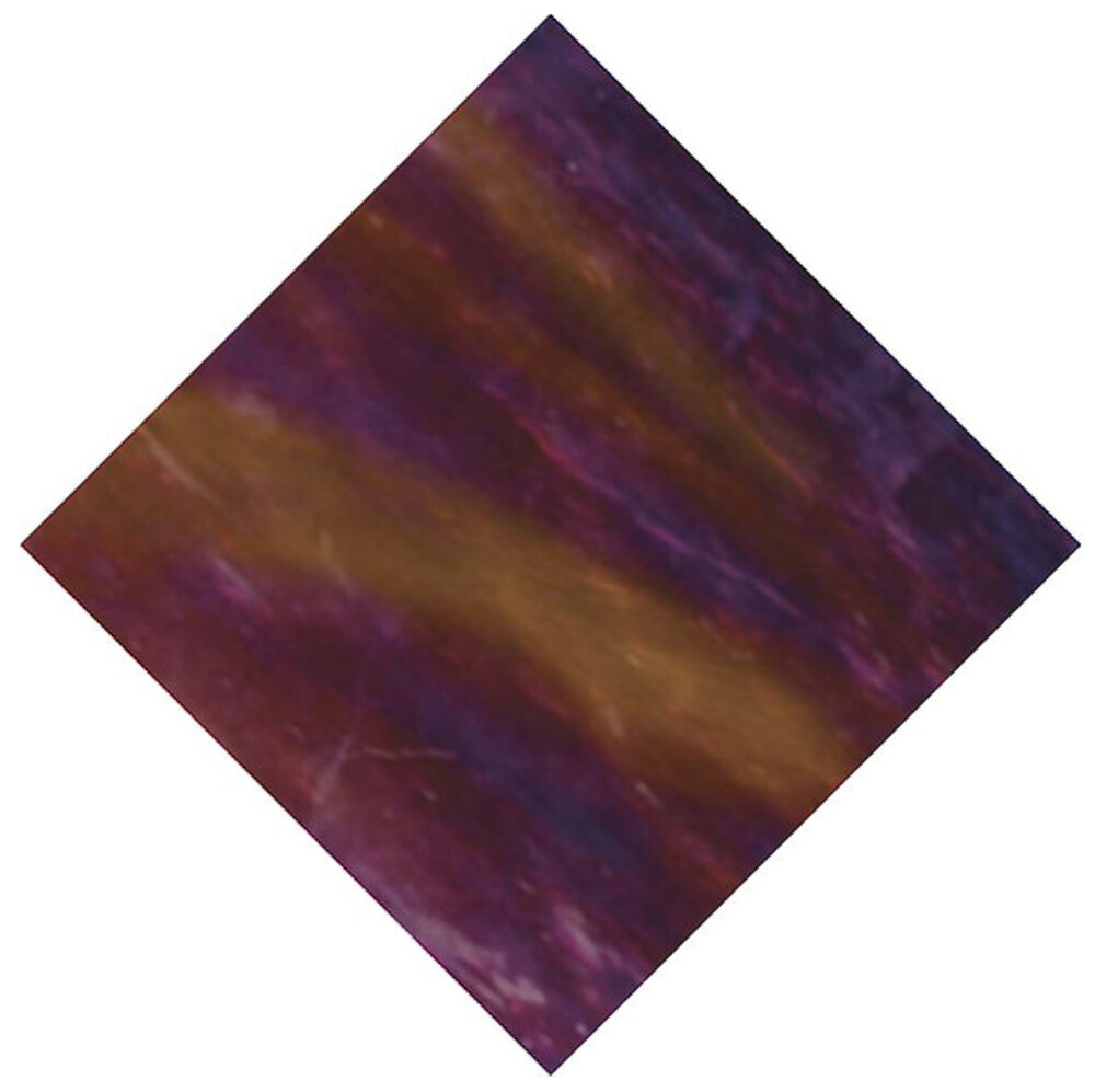 8×10 in Stained Glass: Violet, Medium Amber and White, Wispy Opal