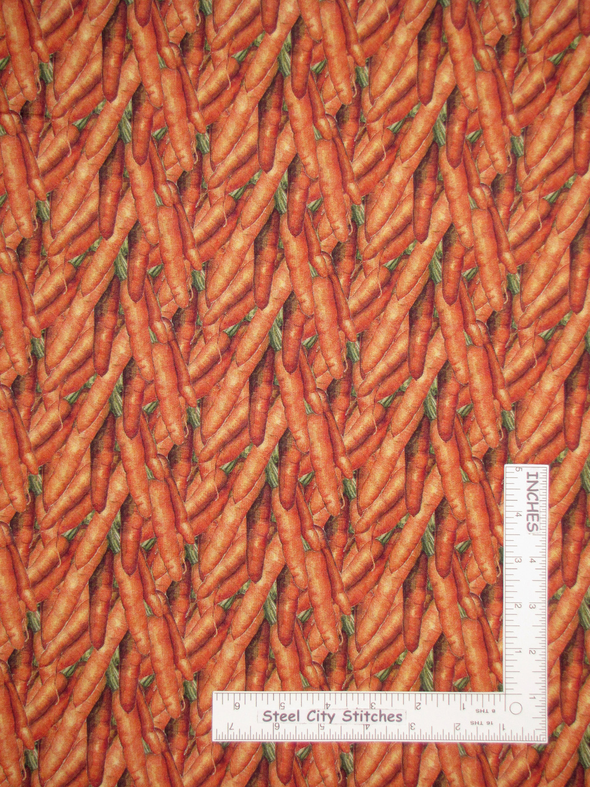 Farm Vegetables Orange Carrot Food Fabric By Yard Cotton Springs CP61885