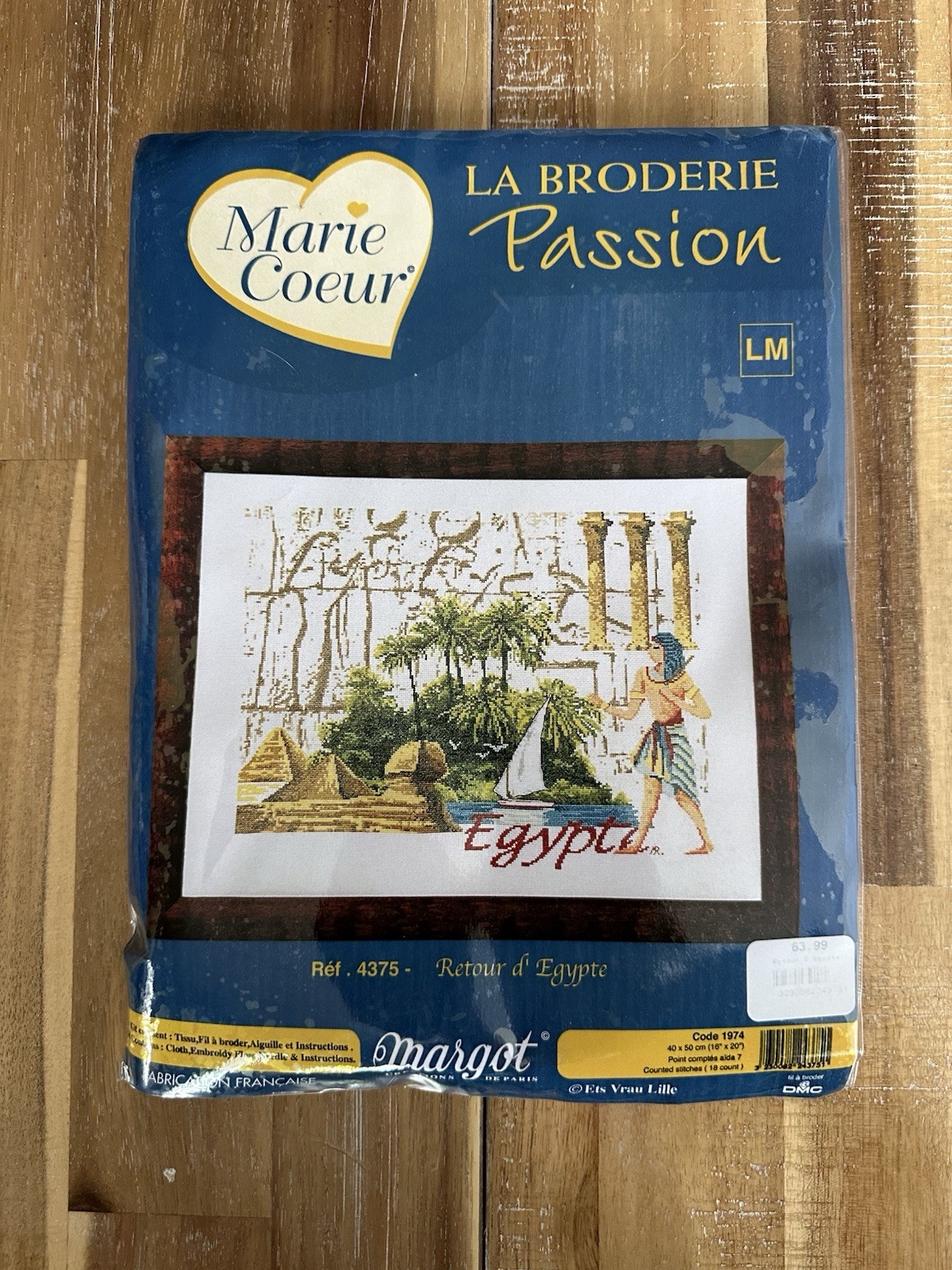 Margot Retour d’Egypte Cross Stitch Kit 4375 Egypt Pyramids 14ct