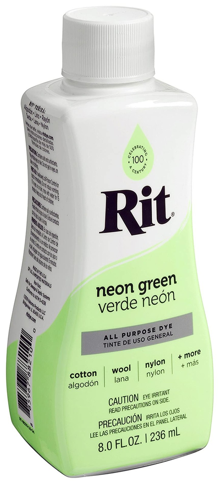 Rit Neon Green Liquid Dye 8oz for Fabric Wood Paper Tie Dye and Crafting