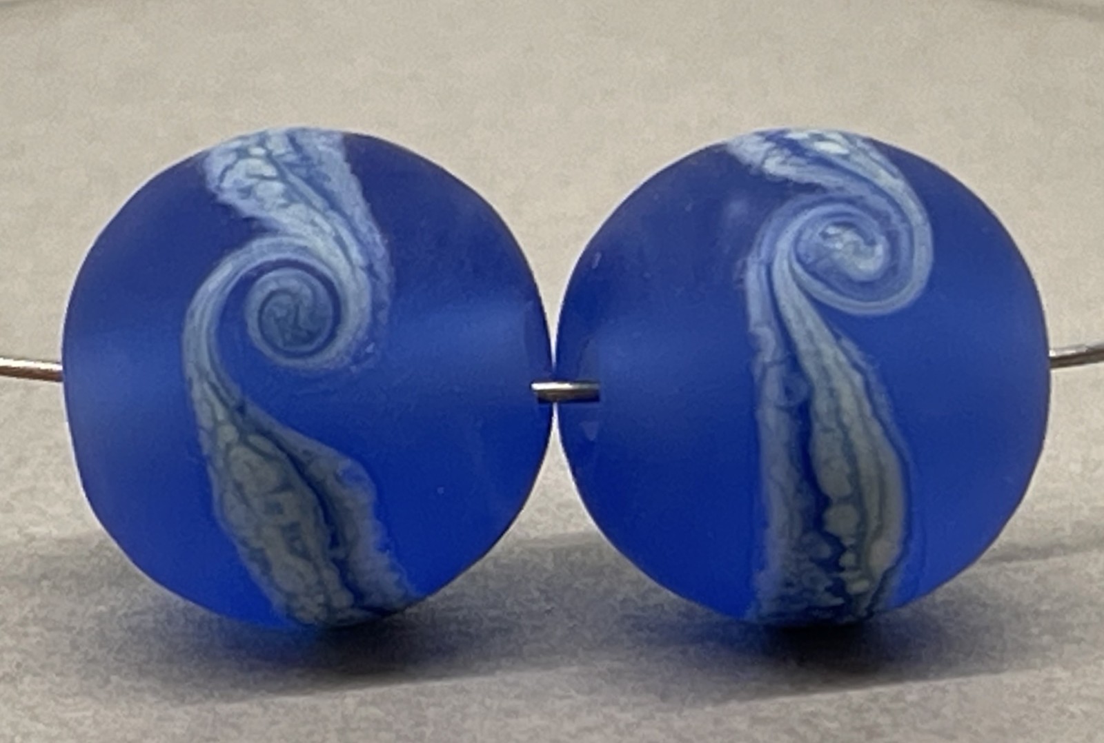 Handmade Lampwork Glass Beads From Murano Glass Tamara Yarilo Brand 2 pcs
