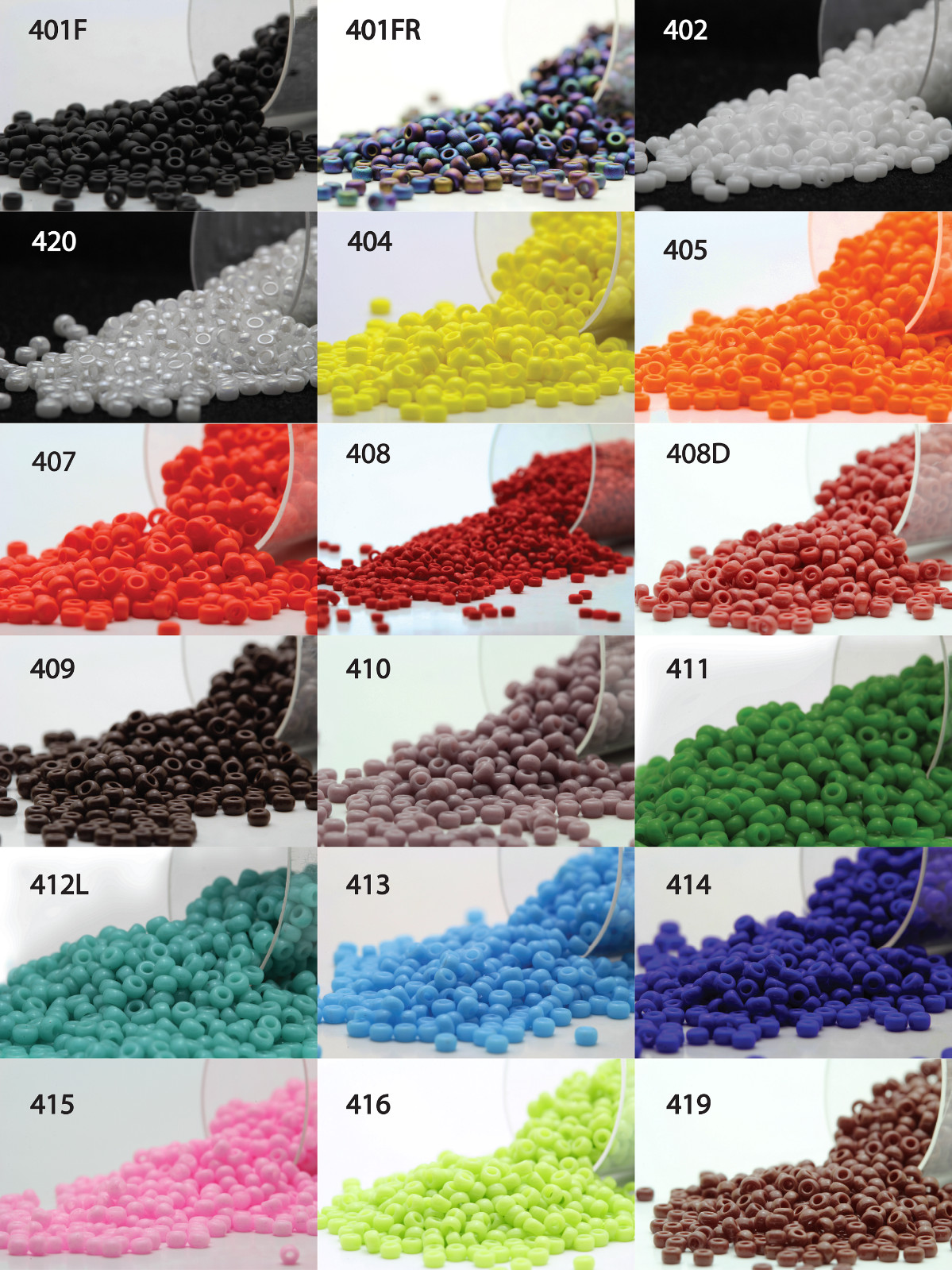 Miyuki Round Rocailles 11/0 Seed Beads – 20grs Bag Various colors – PS36