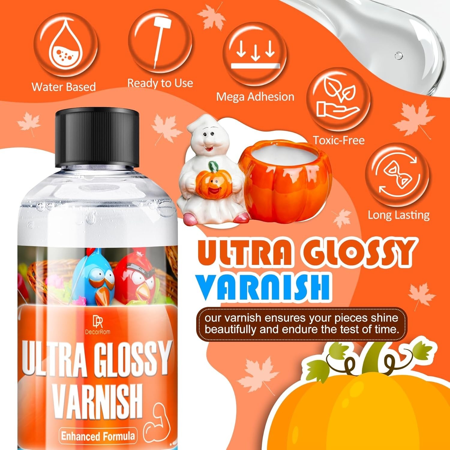 Crystal Clear Polymer Clay Glaze, 7oz Waterproof Varnish for Durable Finishing