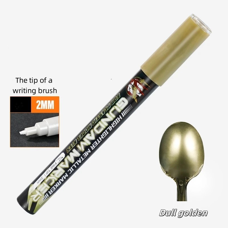 Metallic Paint Marker Pen Gold Silver Oil Based Permanent Model Marker