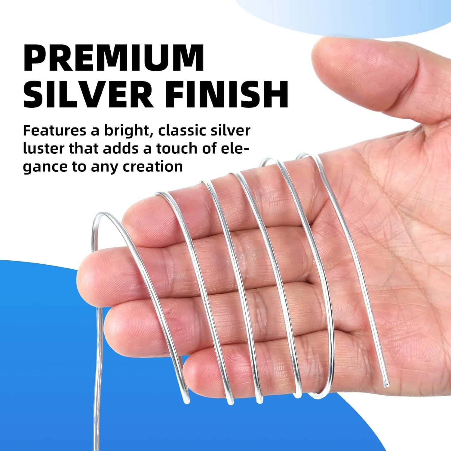 Bendable Aluminum Craft Wire – 1mm 18 Gauge (50m / 165ft) Spool, Floral Wire for
