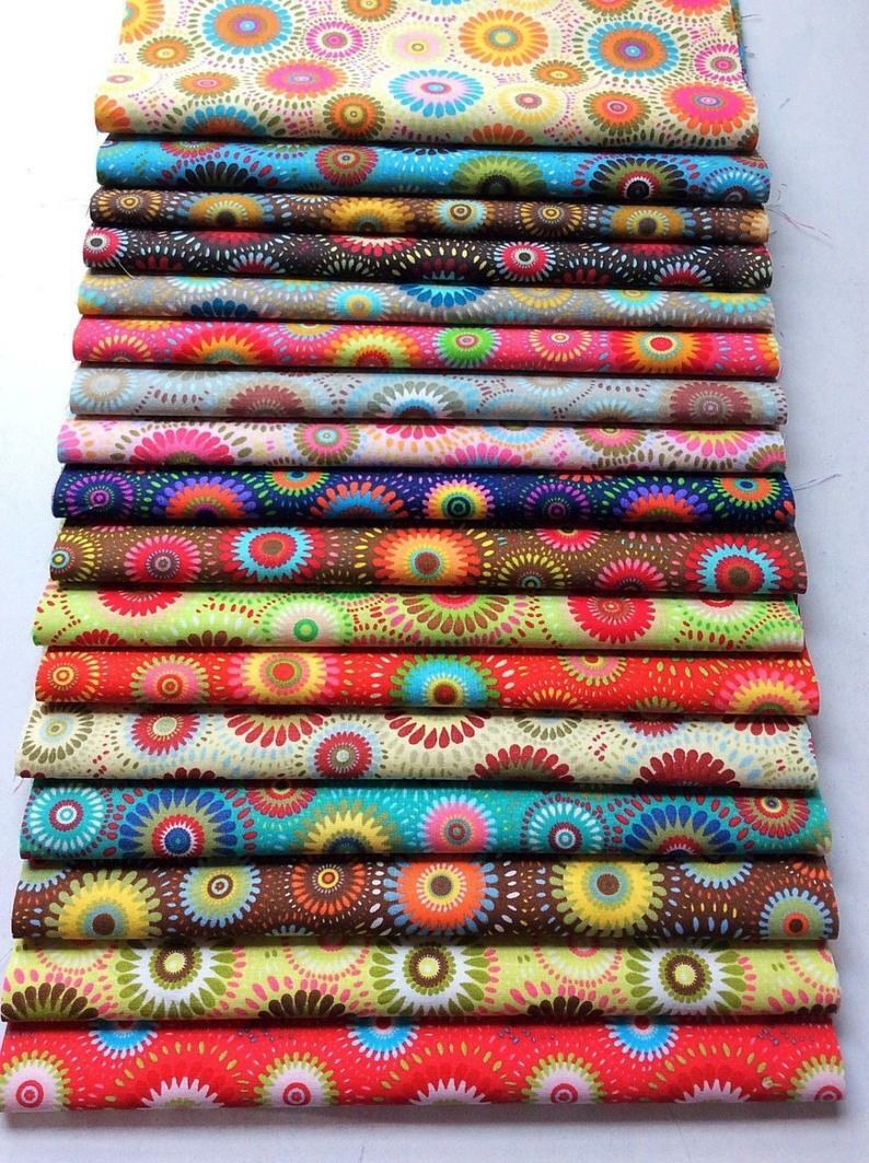 102 piece Fizzy pop pre cut charm pack 5″ squares 100% cotton fabric quilt