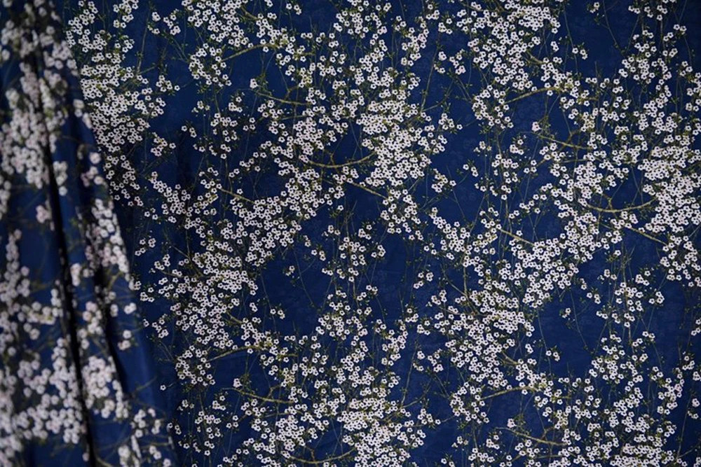 53” Wide By Yard Natural Mulberry Silk Cotton Fabric Soft Shirt Scarf Material