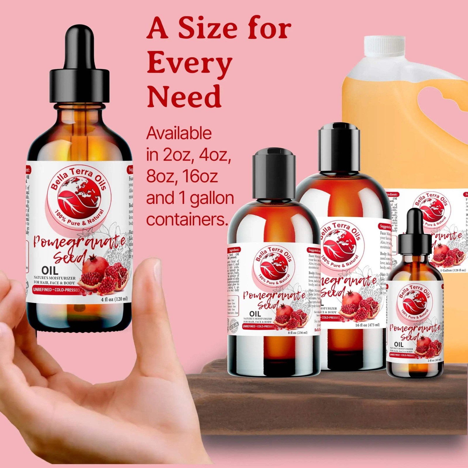bulk Wholesale Pomegranate Seed Oil – Gallon