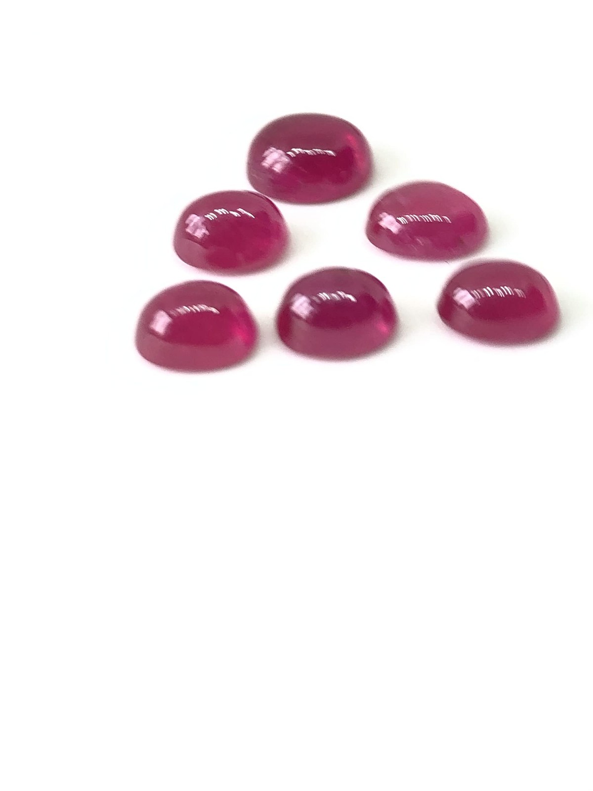 TGSC Ruby Oval Cabochon Loose Gemstone 8×6 mm
