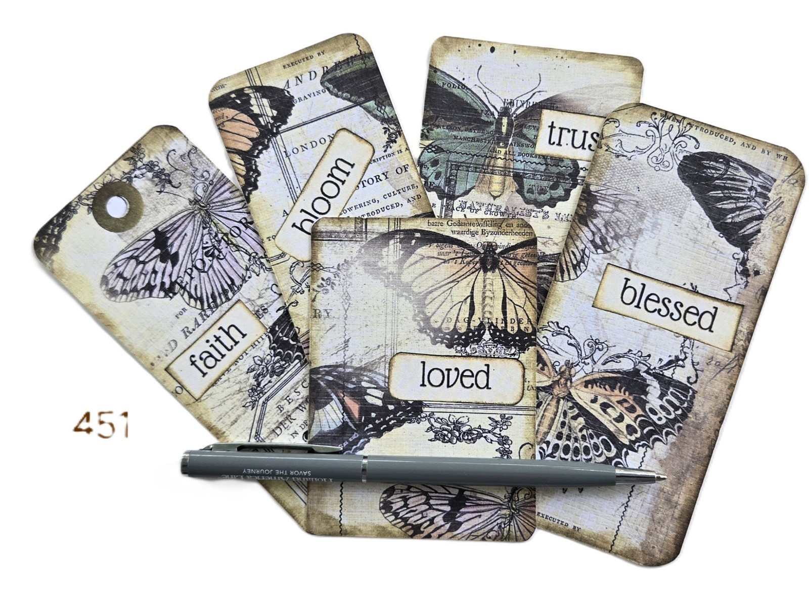Bees and Butterflies Ephemera – Tags Cards – 451