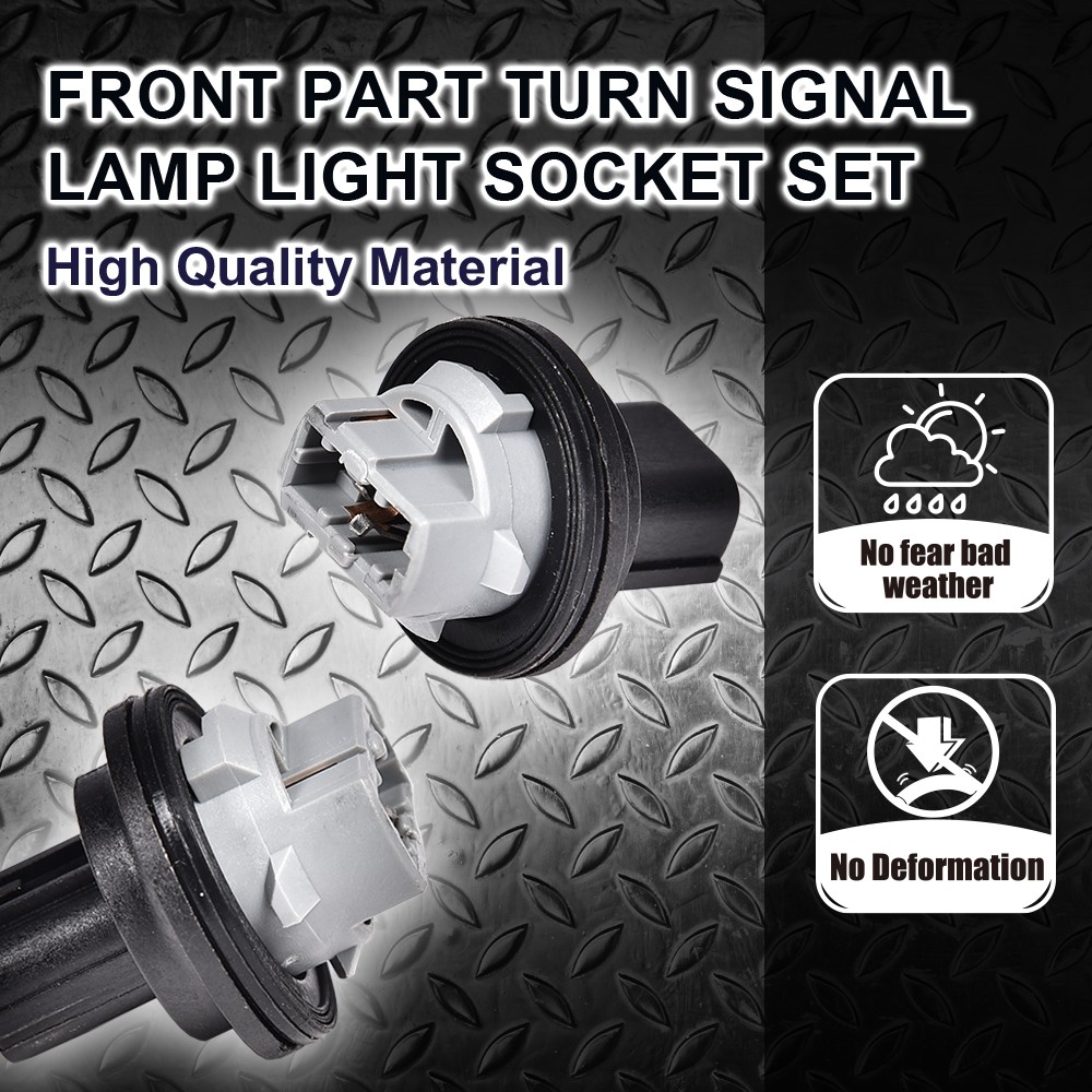 2PCS Front Turn Signal Light Connector Plug Bulb Socket For Dodge Dart 2013-2016