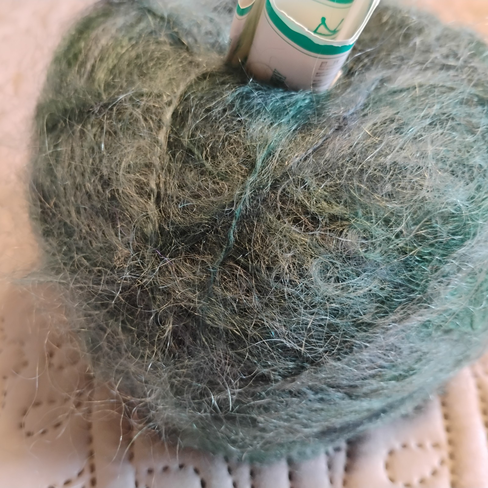 Colinette Mohair Yarn, 1 Skein Color Velvet Olive, 2 Skeins Color 58 Renaissance