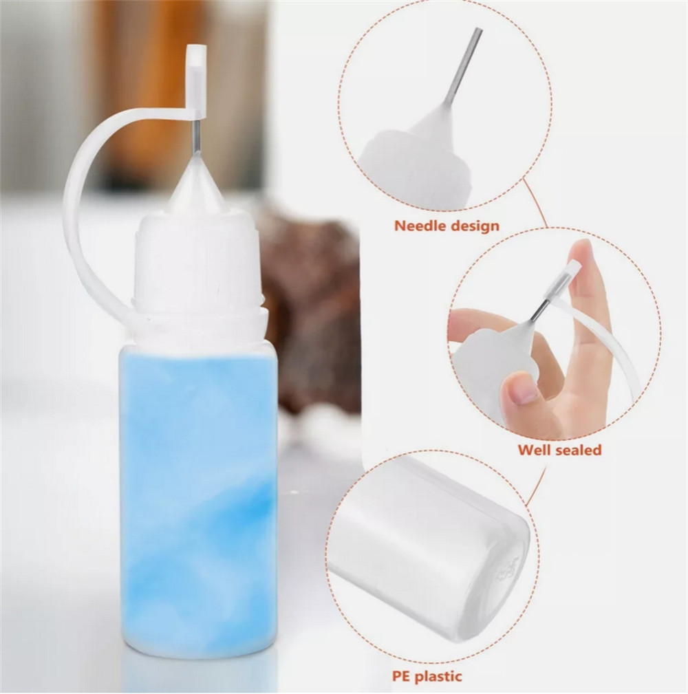 5-100ml Needle Tip Dropper Plastic Bottle Empty Squeezable Liquid Oil Craft US