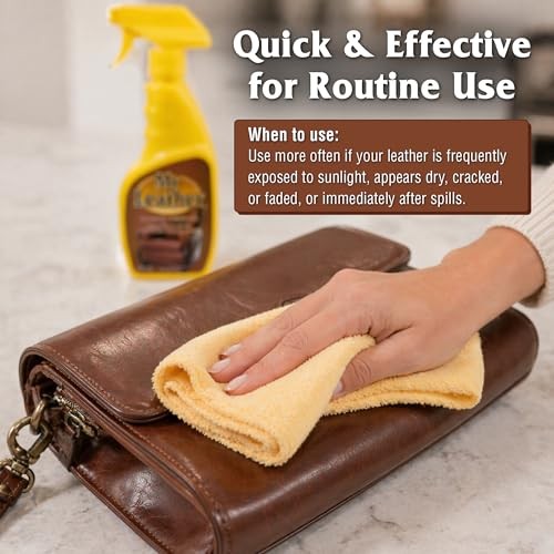 Cleaner & Conditioner Spray, Safe for All Leather & 16 Fl Oz (Pack of 1)