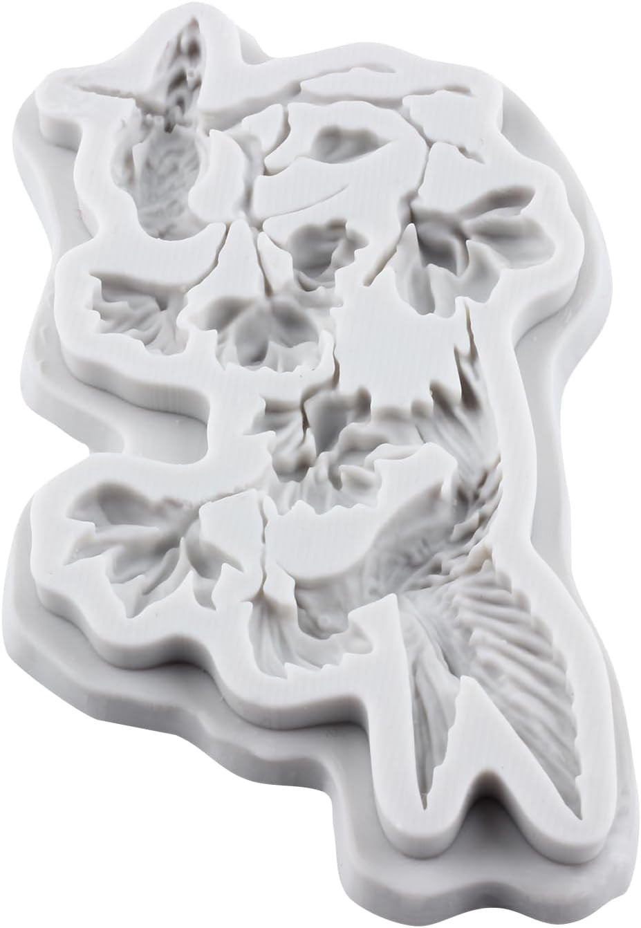 Flower Branch Polymer Clay Molds Hummingbird Silicone Resin Mold for DIY Crafts