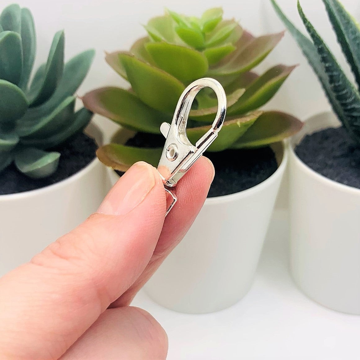 Bright Silver Swivel Lobster Clasps Lanyard Clips, 15×37 mm – US Seller