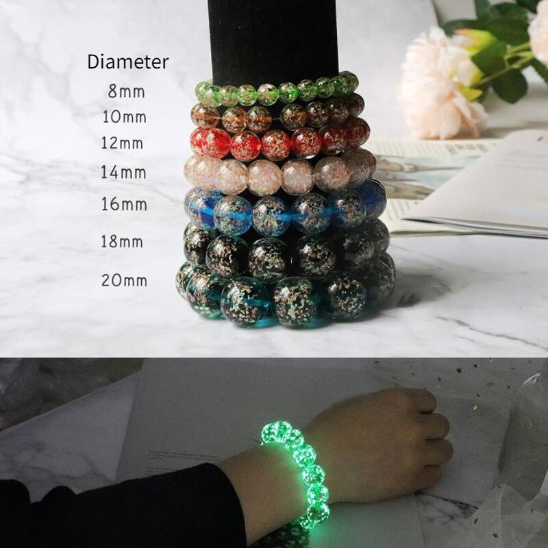 10X Sphere Crystal Luminous Bead 8-20mm Glow In The Dark DIY Materials Decor New