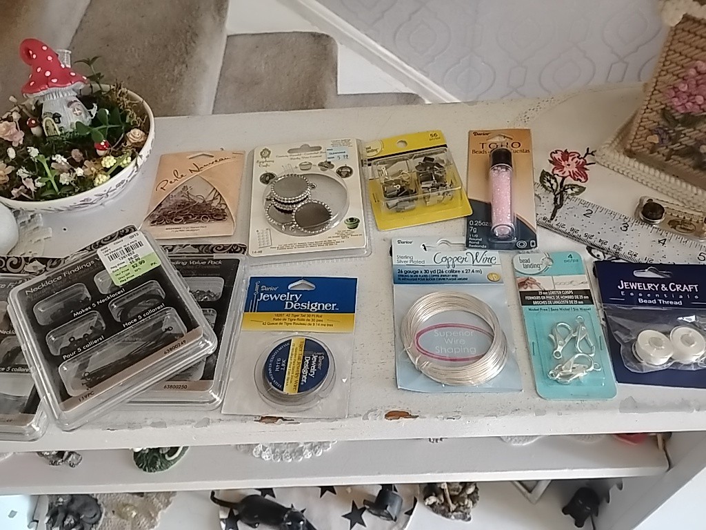 Bead Jewelry Making Lot of Supplies Tools Clasps Wire, 12 Psc. New Old Stock