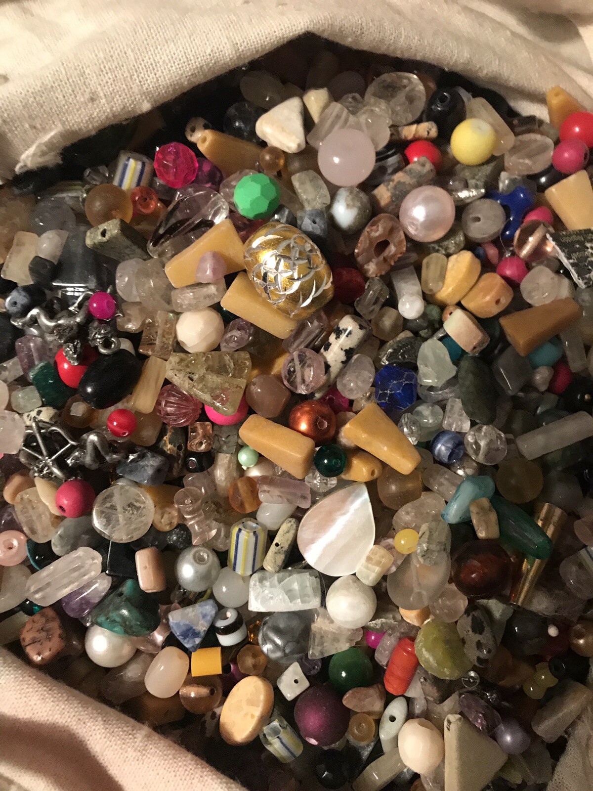 Bead Mix Lot High quality 1/3 Lb Mix Of New Beads NO Acrylic, Wood Or Plastic