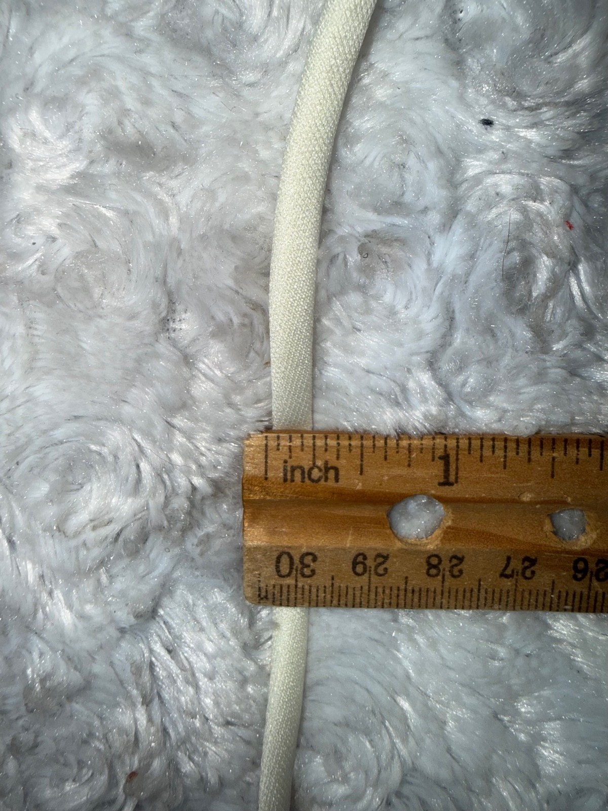 10 yards Cream ivory Spaghetti Strap Tube hollow soft non Stretch Cord 1/4″