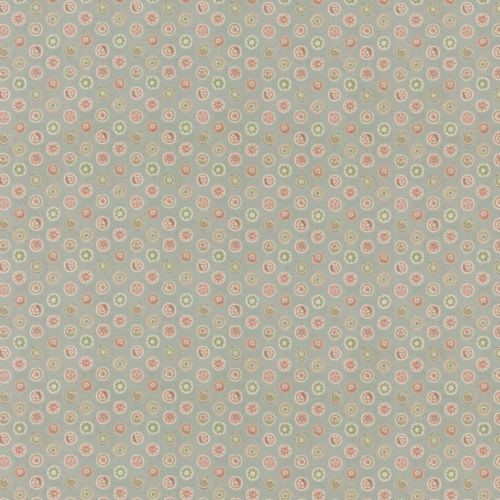 GP & J BAKER LIFESTYLE CURTAIN FABRIC DESIGN Court Buttons 8 METRES AQUA