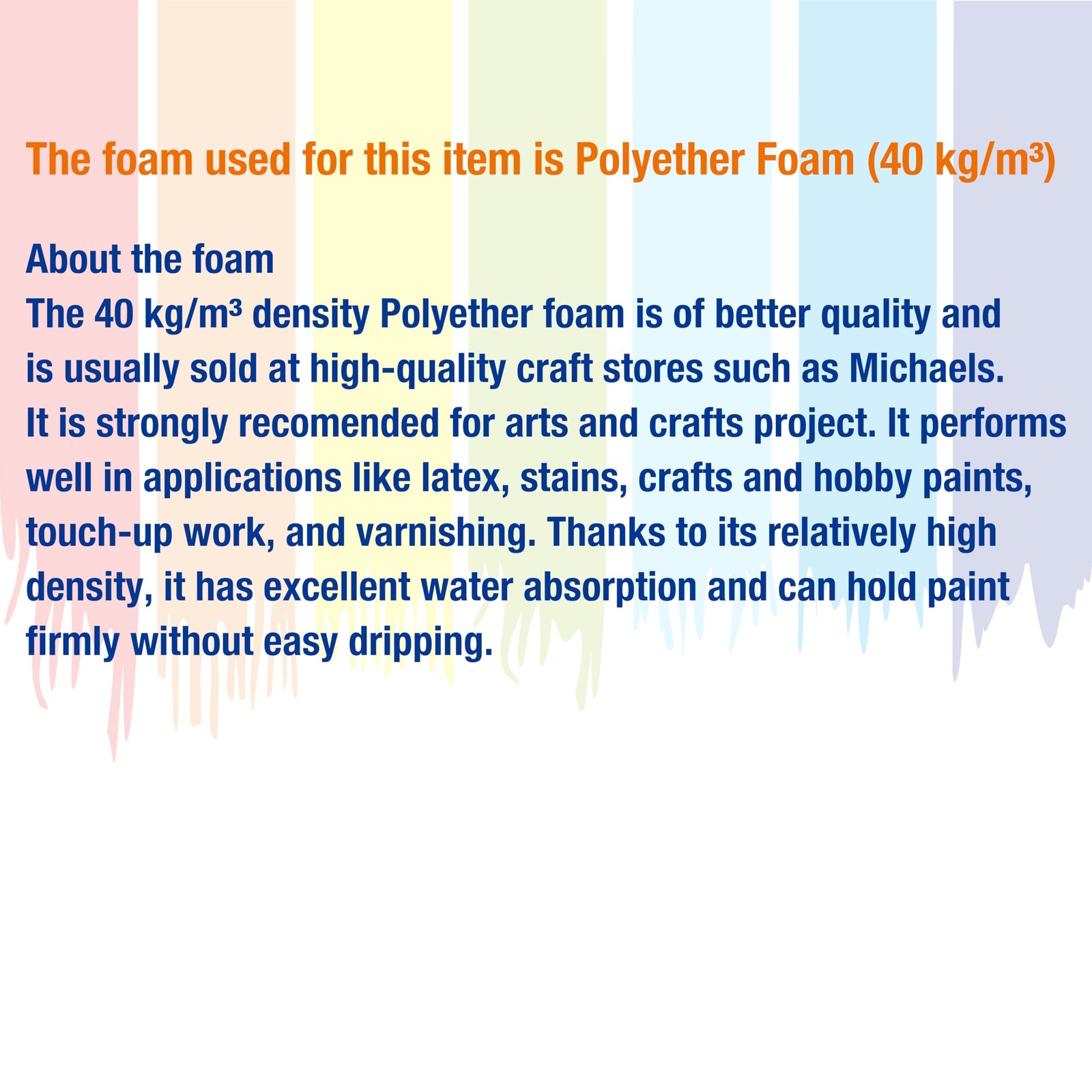 1/2″ Foam Brush 50pcs with High Density Foam, mini Foam Brush for Small Project