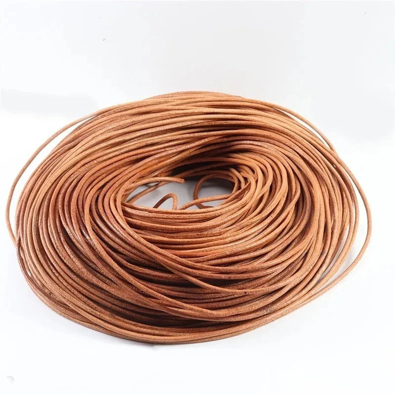Round Genuine Leather Cord for DIY Jewelry Necklace / Bracelet Making String