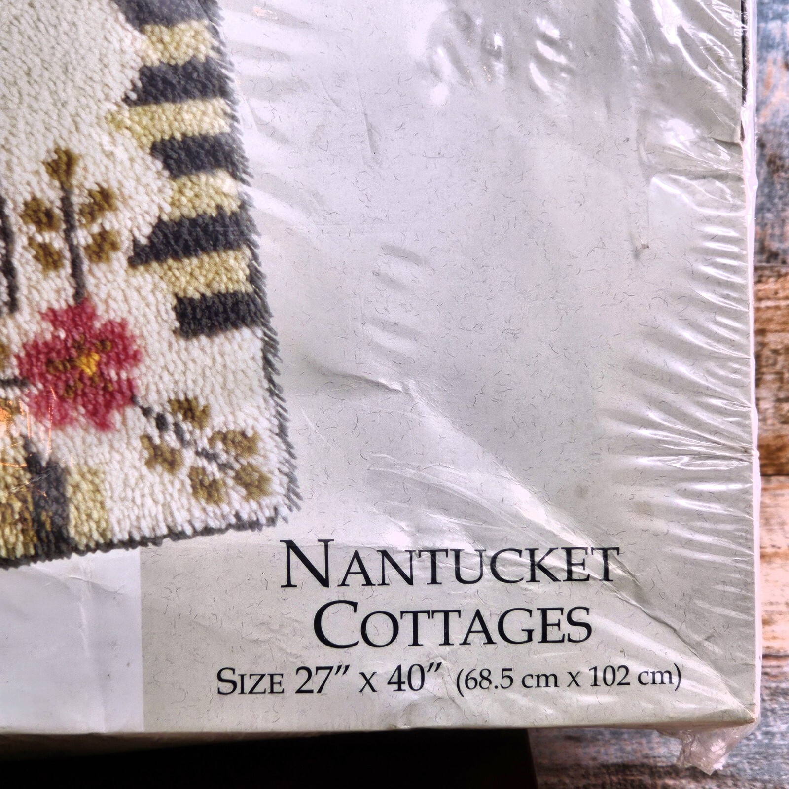 Bernat Crafts Latch Hook Wall Hanging Kit 272 Nantucket Cottages Premium Yarn
