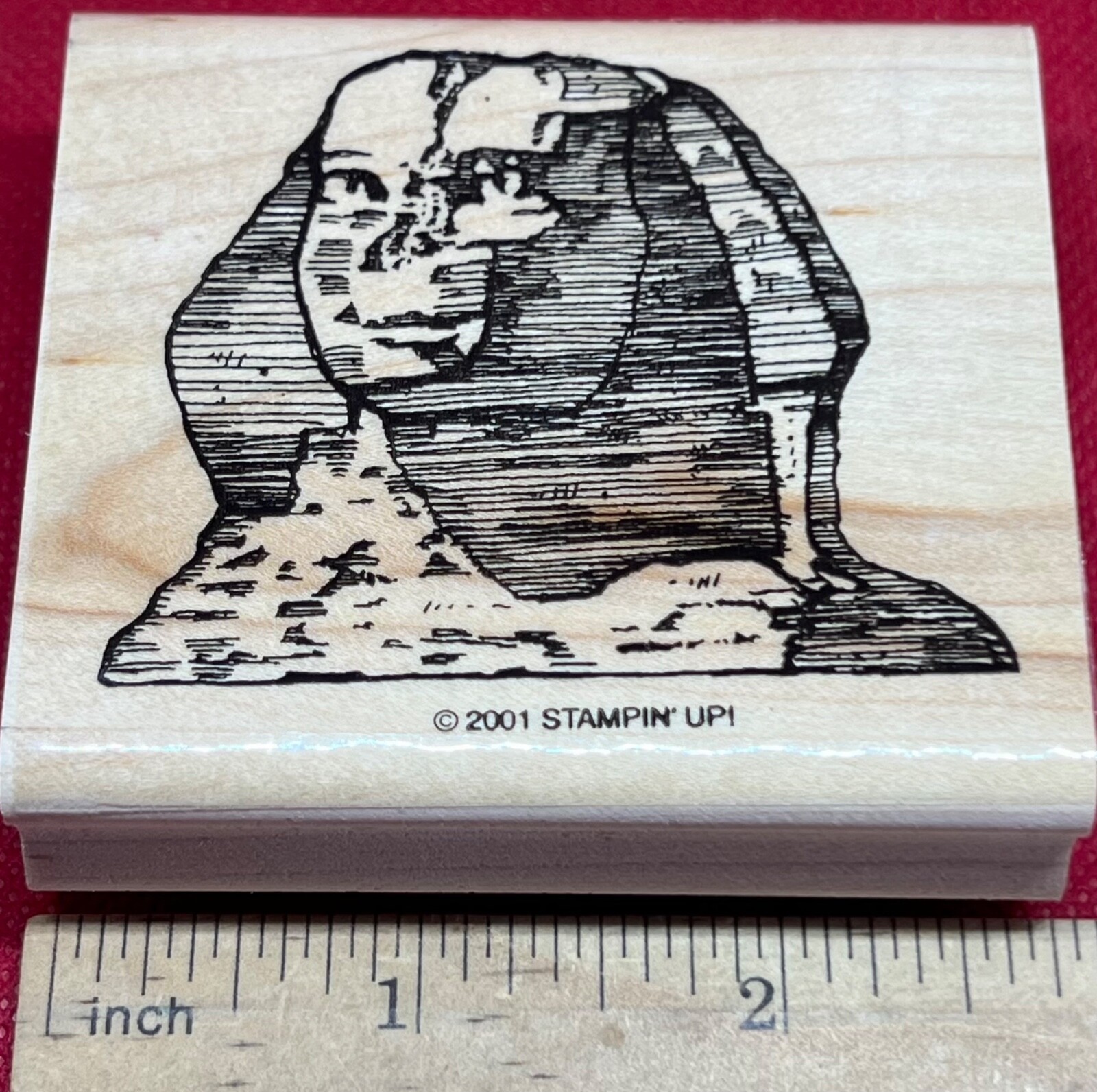 Sphinx Travel Egypt Giza World Wonder 2001 Rubber Stamp Stampin Up