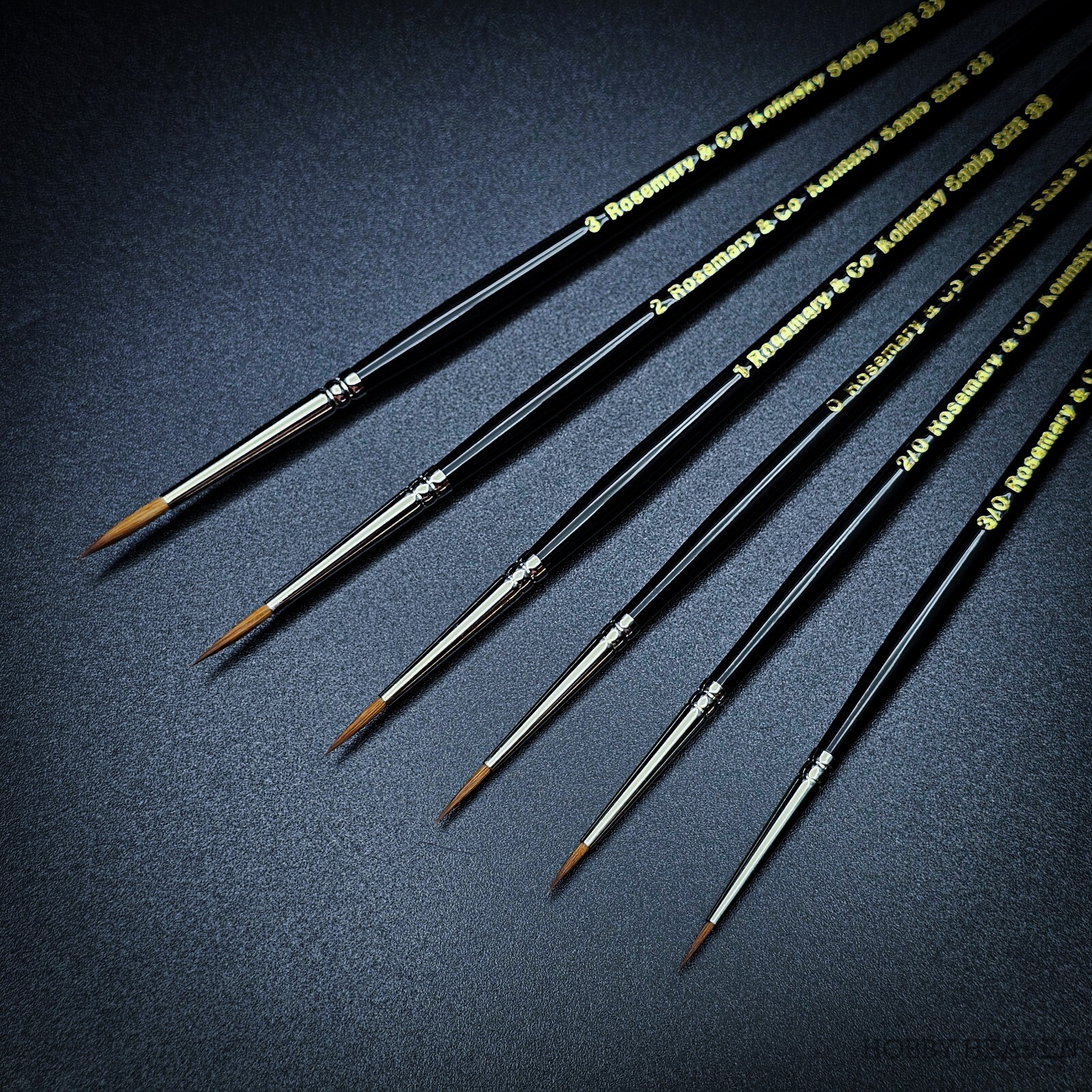 Rosemary & Co Series 33 Deluxe Brush Set Sizes 3/0 2/0 0 1 2 3 Fast Shipping