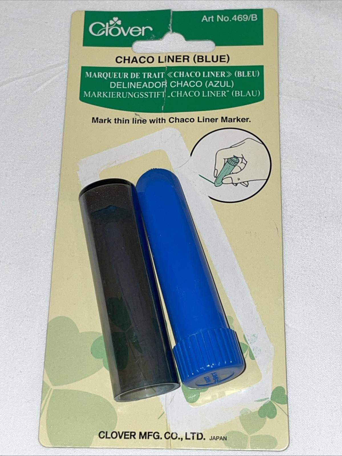 Japan, Clover Chaco Liner Pen Style Blue -Used, Refillable