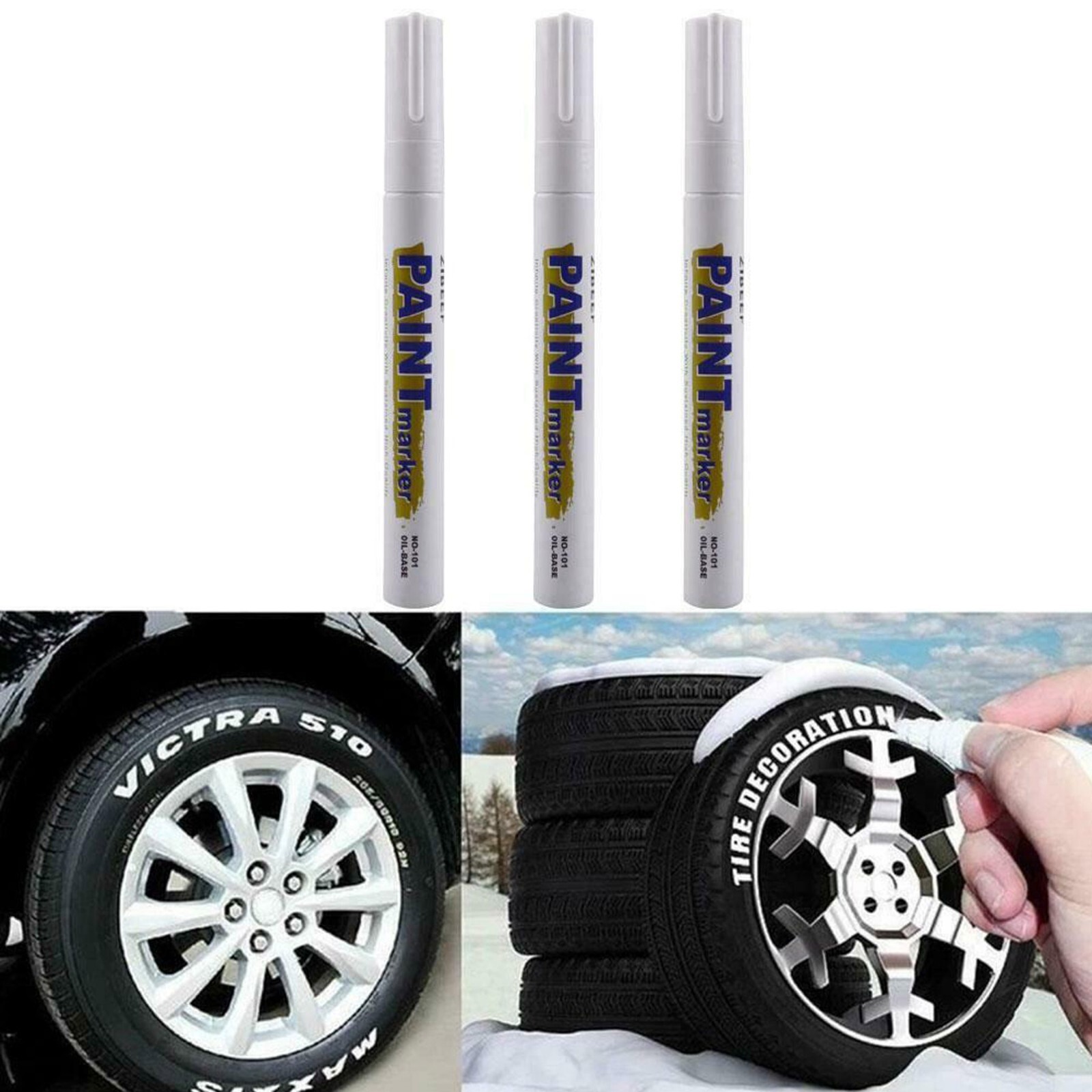 3-12 Paint Pen Marker Waterproof Permanent Car Tire Lettering Rubber