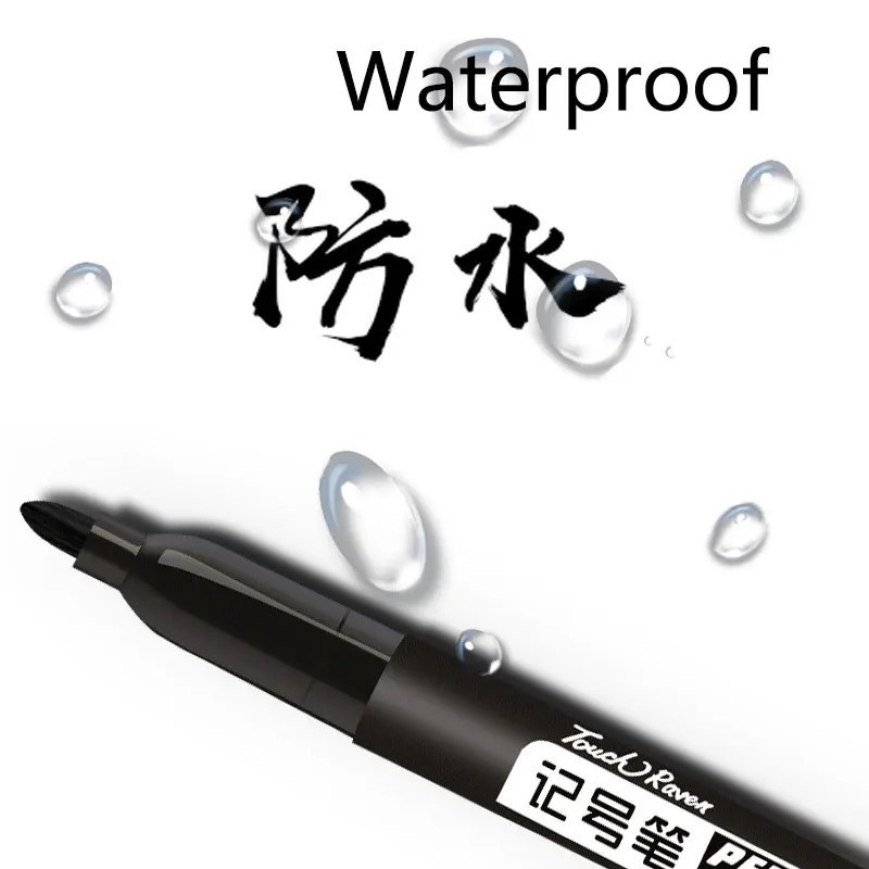 6pcs Permanent Marker Pen Set Waterproof Ink Sketch Drawing Markers – NEW
