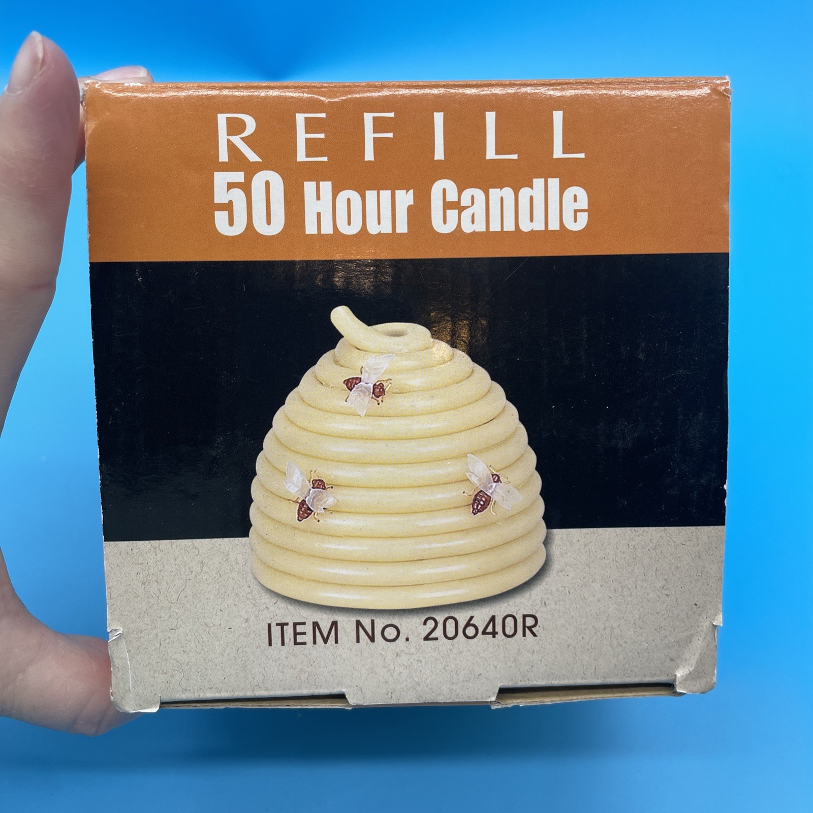50-Hour Beehive Candle Refill, Eco-friendly Natural Beeswax Cotton Wick Eclipse
