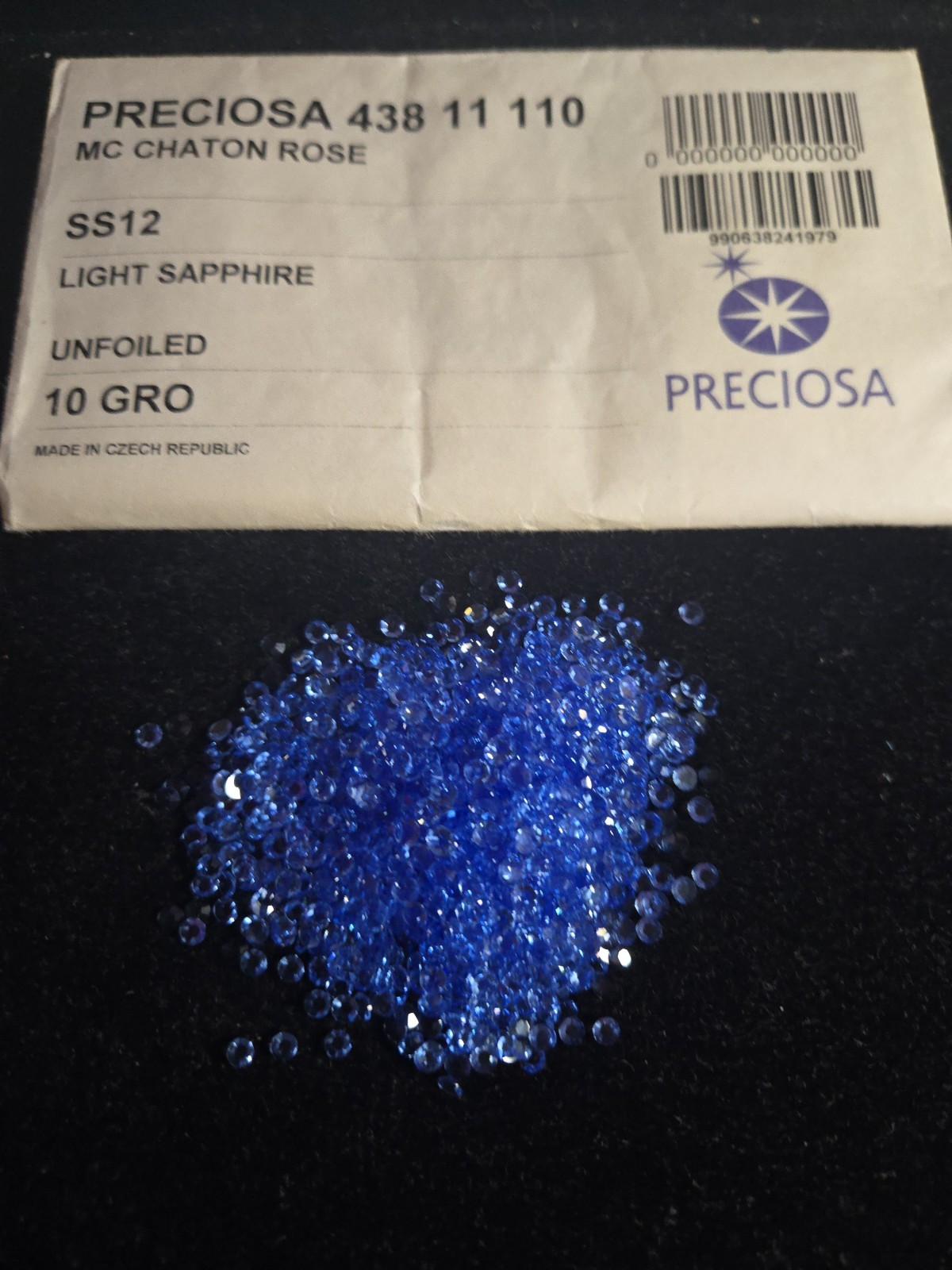 NOS Preciosa Lot. Incomplete Packs And Flatback Rhinestones Of Various Colors.