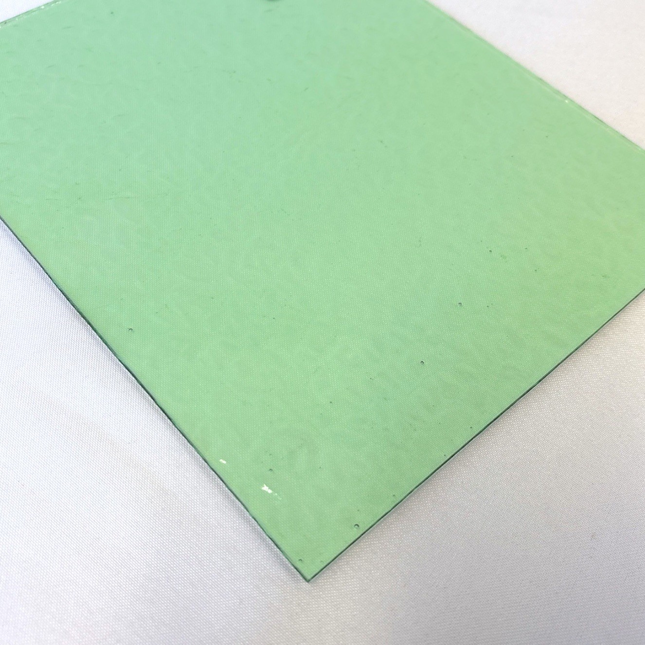 GREEN TEA Vintage Ripple Pattern – Stained Glass Sheet for Mosaic & Craft