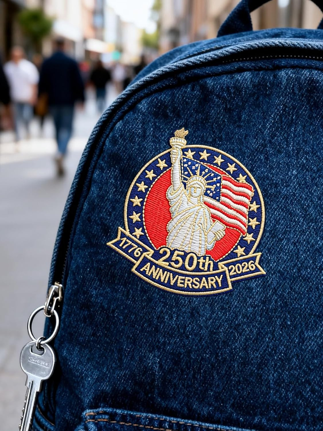 250Th Anniversary USA Patch Iron on Celebration Patriotic 1776-2026 Embroidered