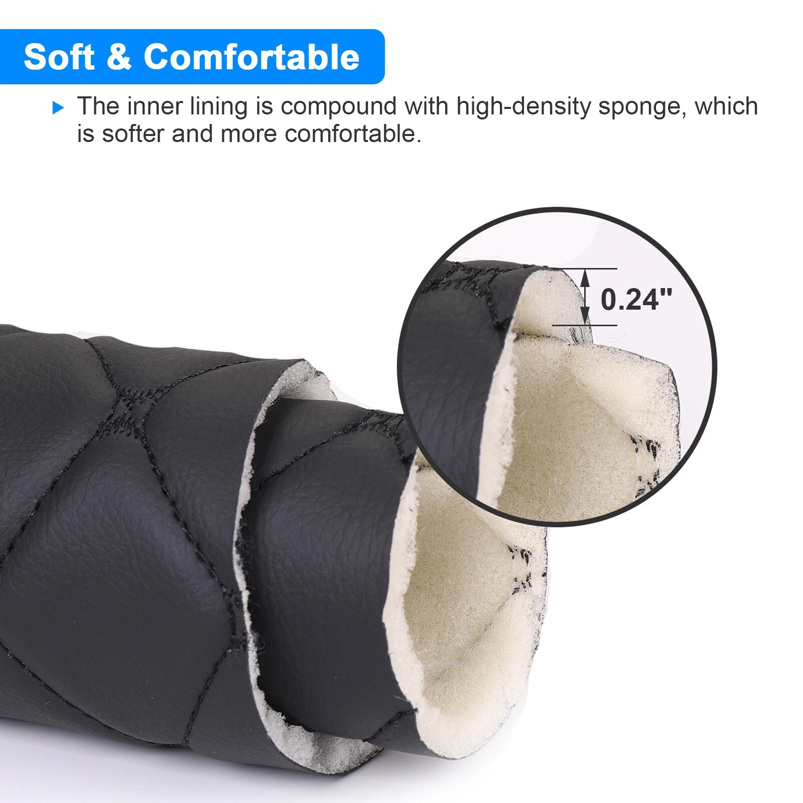6mm Foam Quilted Diamond PU Leather Fabric Automotive Upholstery 1/2/3/5 Yard