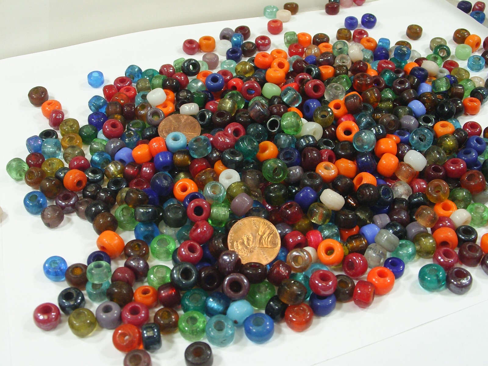 2 Pounds Assorted Color 6mm x 9mm Glass Pony Beads India Bulk Lot Sale (NBW-9)