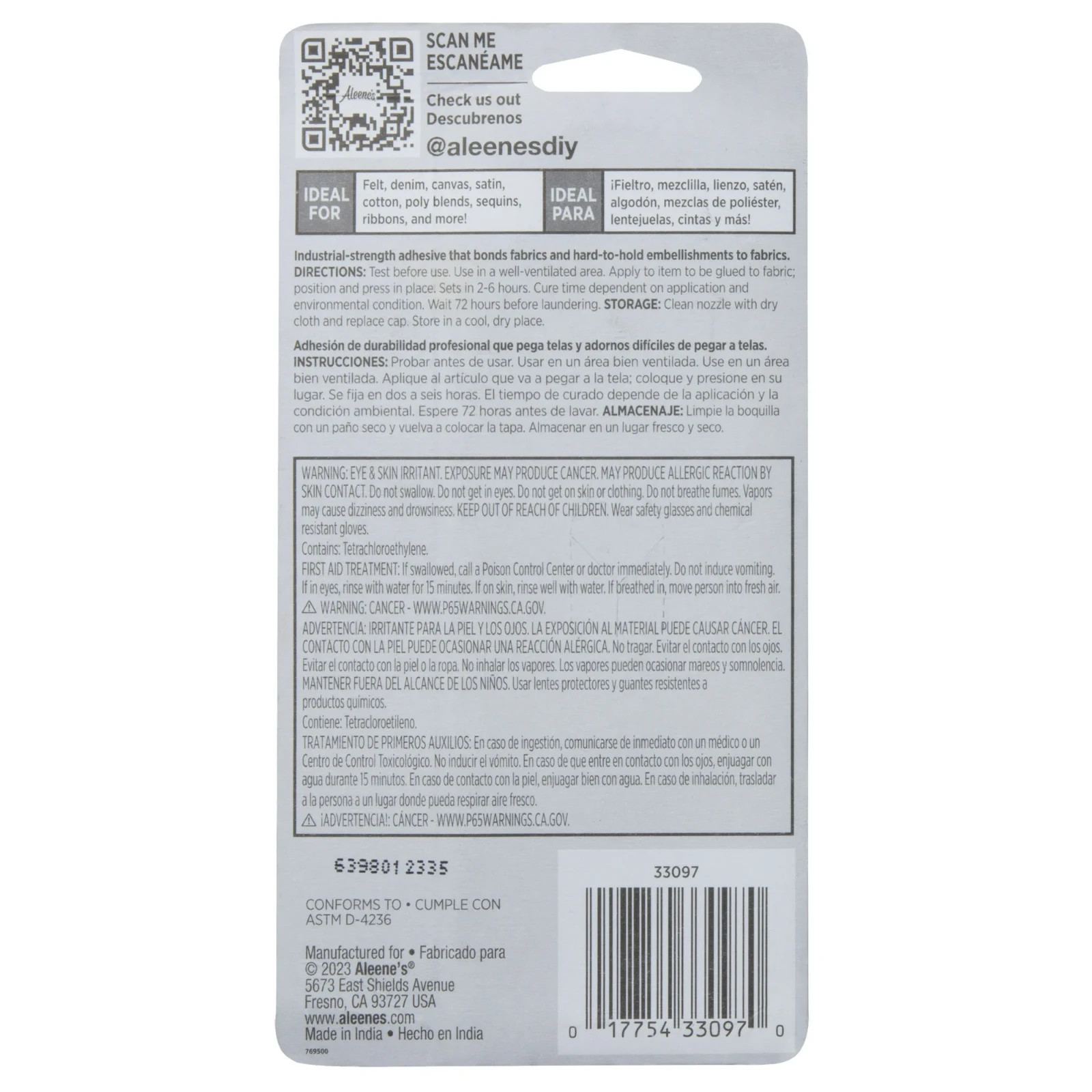Super Fabric Adhesive 1.5 Fl Oz, Fast Drying, Clear Permanent Fabric Adhesive