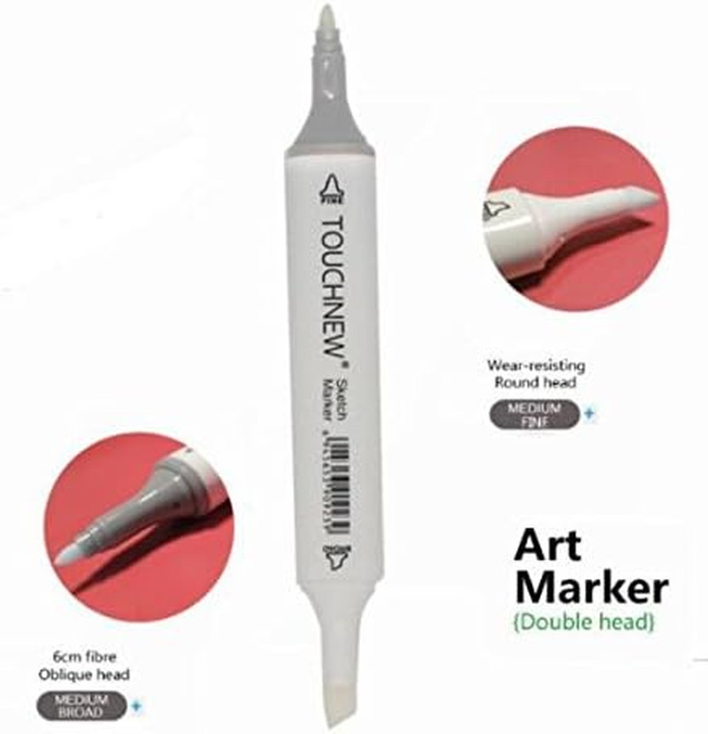 12 Colors Grayscale Art Marker Pen Double-Ended Sketch Markers Alcohol Based Ink