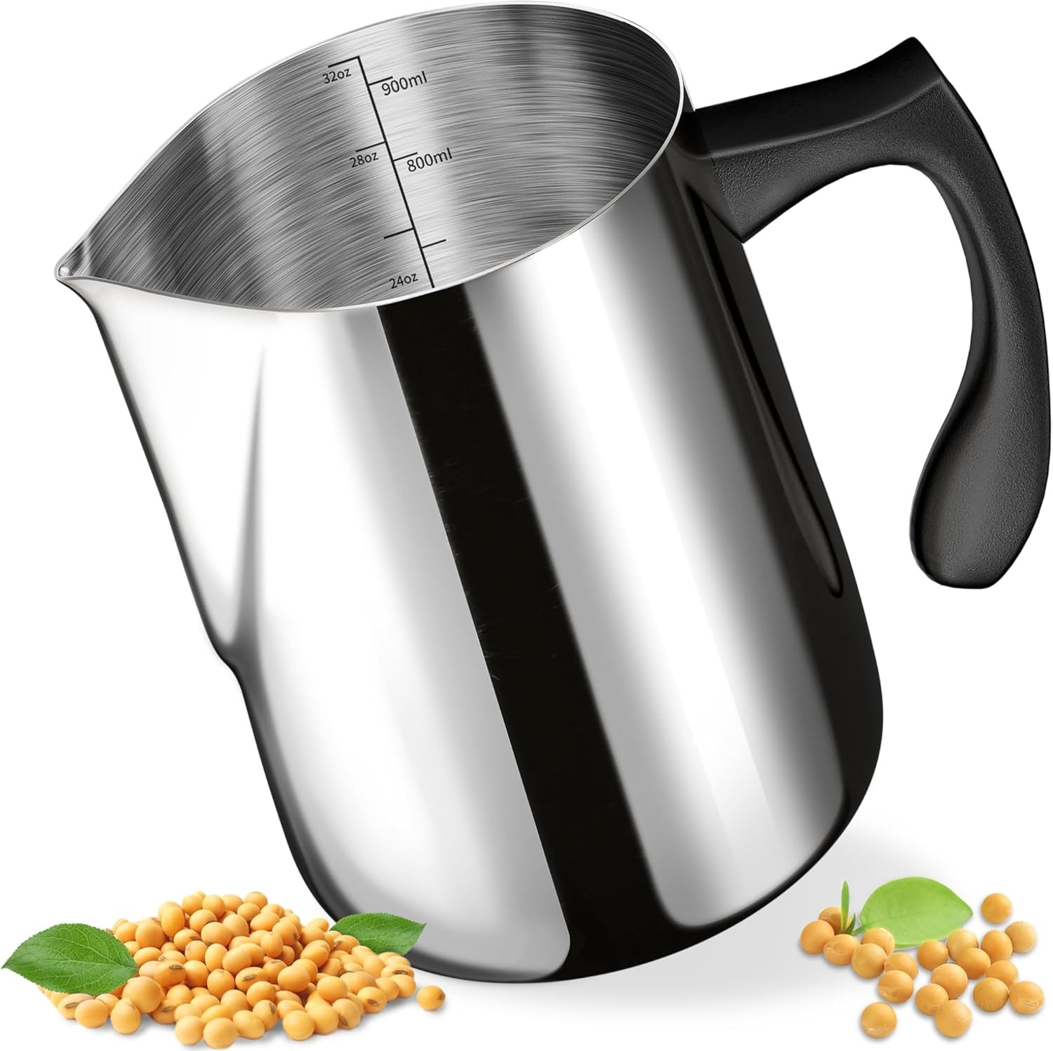 CasaCulina 32oz Candle Making Pouring Pot Stainless Steel Wax Melting Pitcher