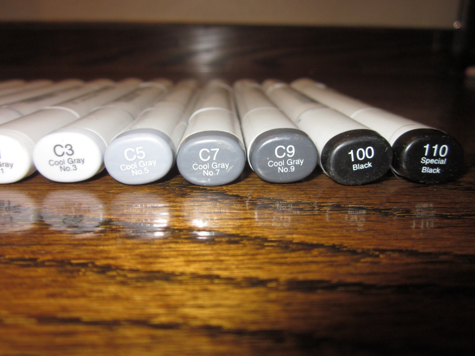 12- LOT~COPIC SKETCH MARKERS ~W & C & 100/110 SERIES~GREYS!