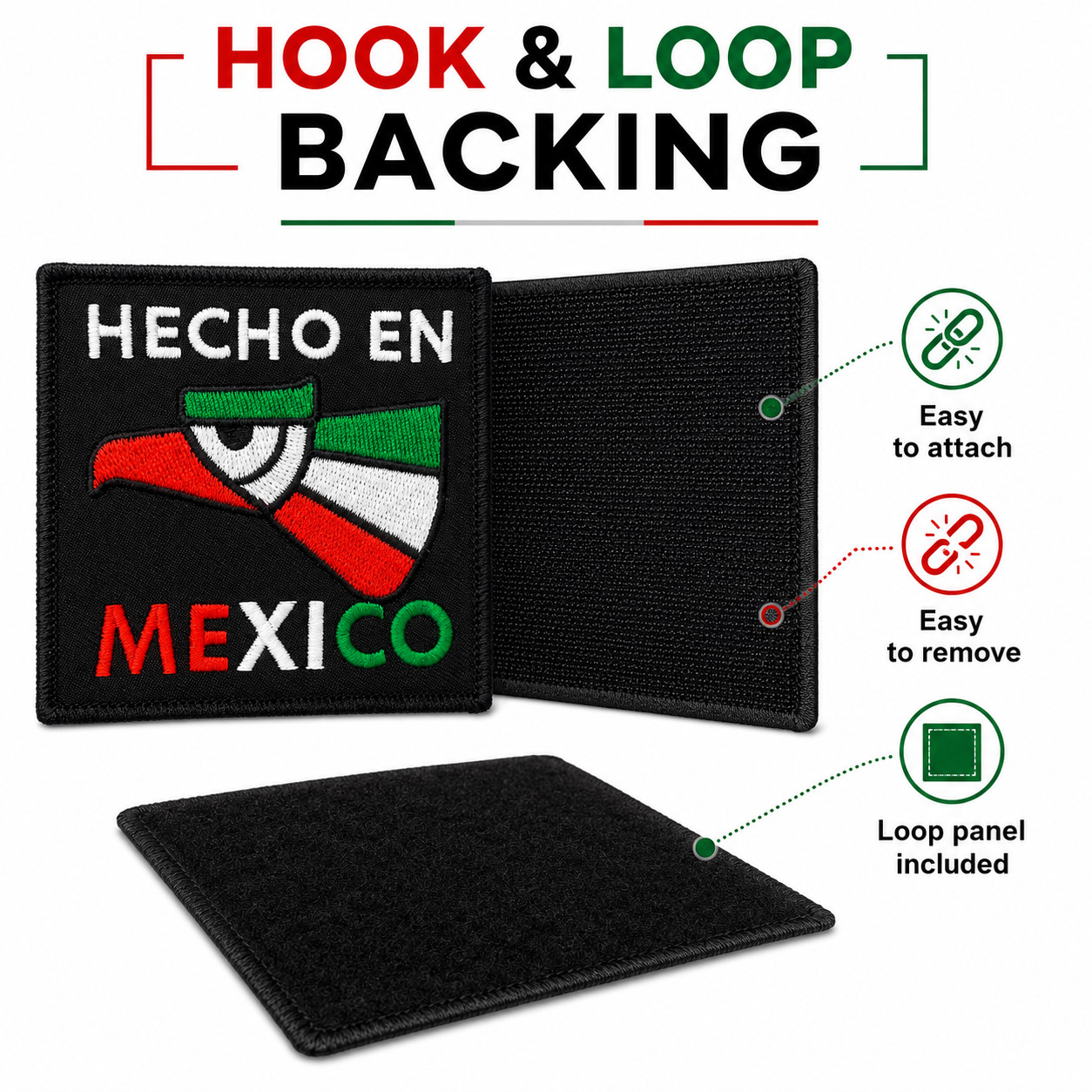 Made in Mexico Hecho En Mexico Flag Iron On Embroidered Patch Badge Pride 3”