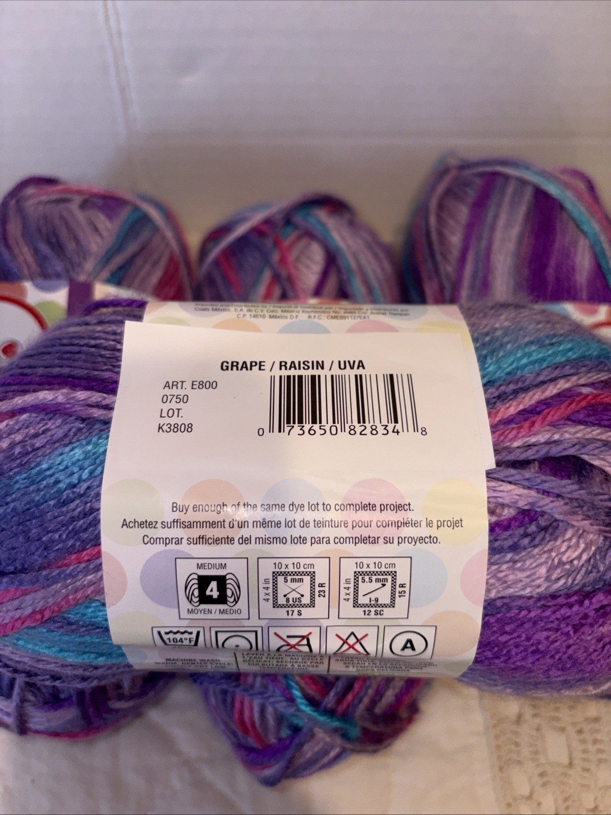 Red Heart Gumdrop Grape See Description 9 Skeins