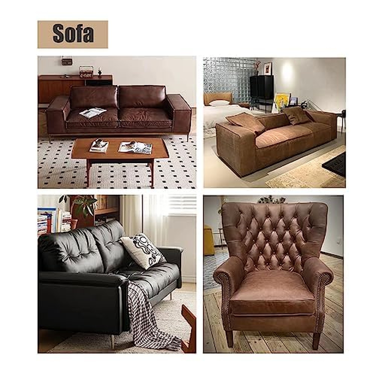 300x140cm Brown Soft Faux Leather Fabric, 1mm Thick PU Material | Exquisite A…