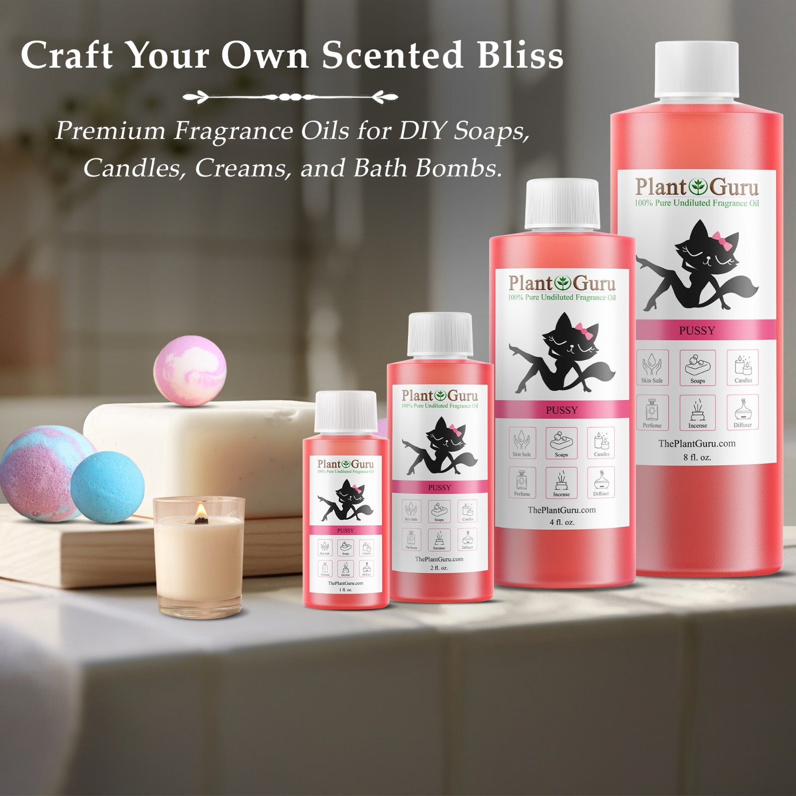 Pussy Perfume Fragrance Body Oil (Women) For Skin, Soap and Candle Making Bulk